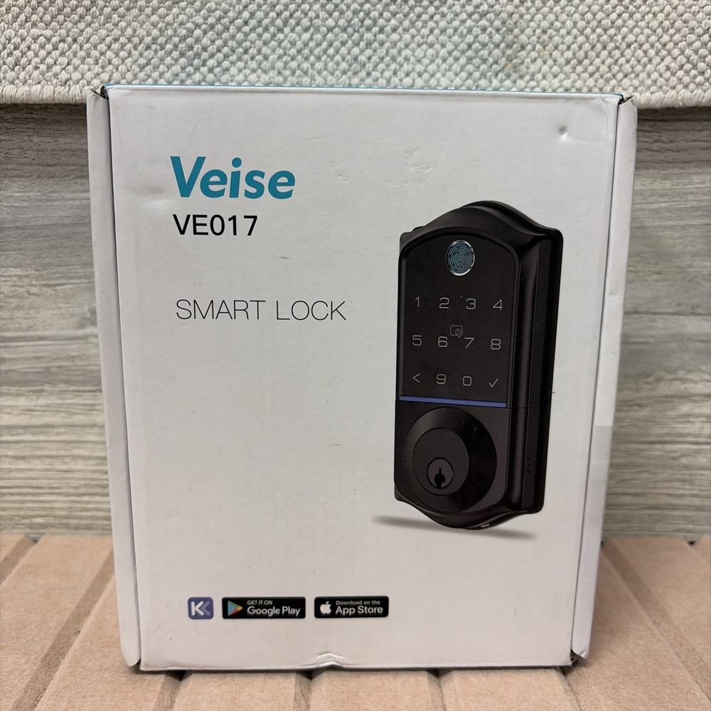Veise VE017 Smart Lock Fingerprint Keypad WiFi Black NEW (C8)